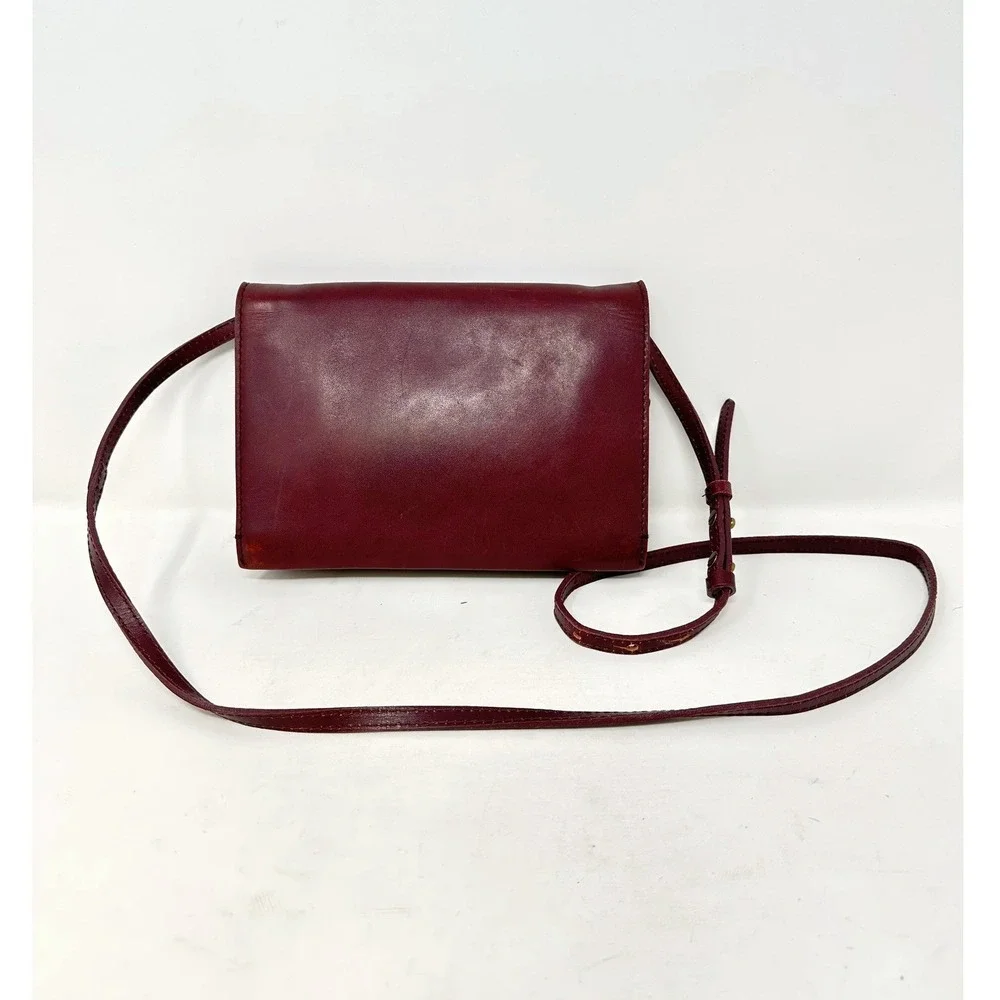 Madewell The Morgan E0328 Leather Crossbody Burgundy